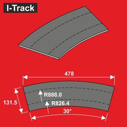 [HCT9677DB] Éléments de ballast Ra826,4/888,0 mm 6 pièces HCT9677DB I-Track France 