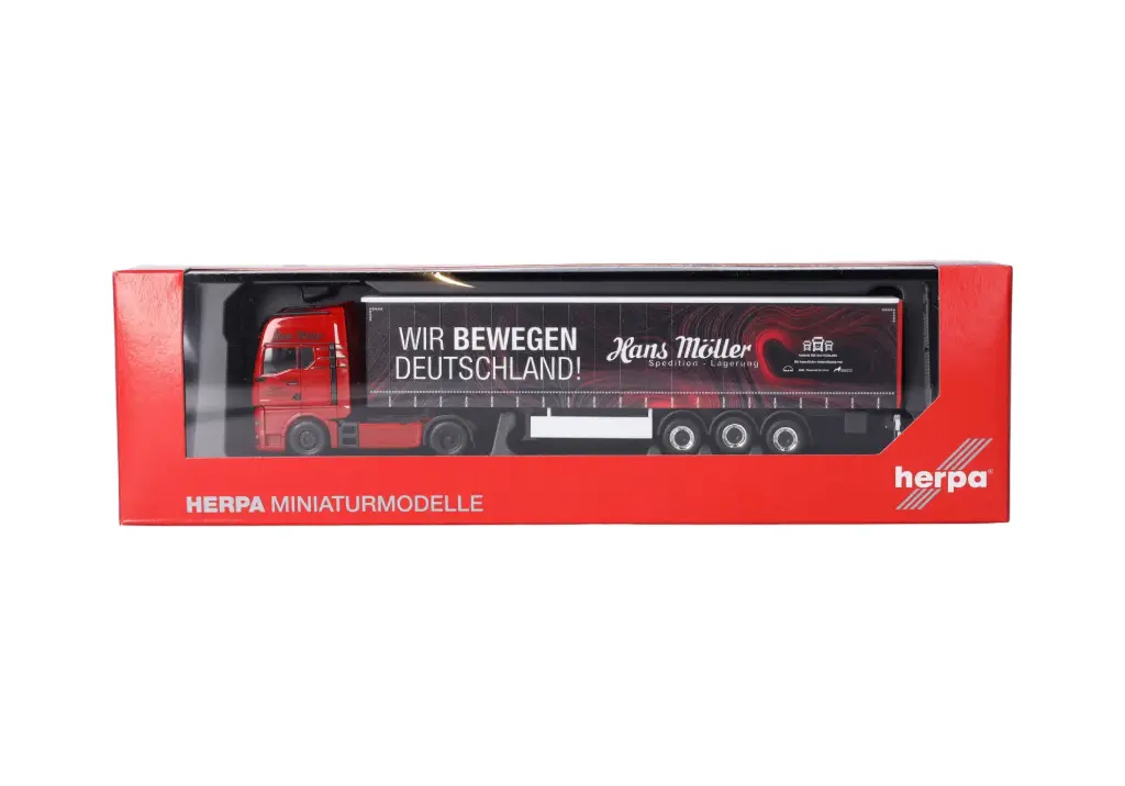 [HERPA 319669] MAN TGX GX semi-remorque à rideau "Hans Möller / Nous faisons bouger l'Allemagne" HERPA 319669