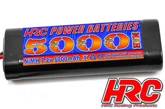 Accu - 6 Eléments - NiMH - 7.2V 5000mAh - Stick - Tamiya - 130x45x25mm  HRC Racing - HRC01650S