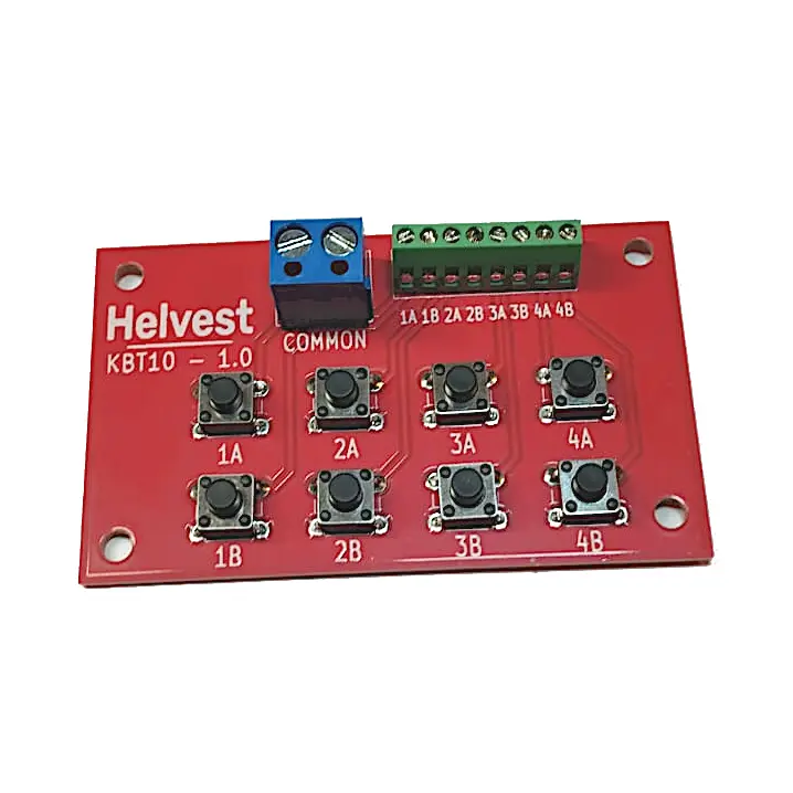 [Helvest KBT10] Clavier à 4 paires de boutons pour la commande d’accessoires. Helvest KBT10