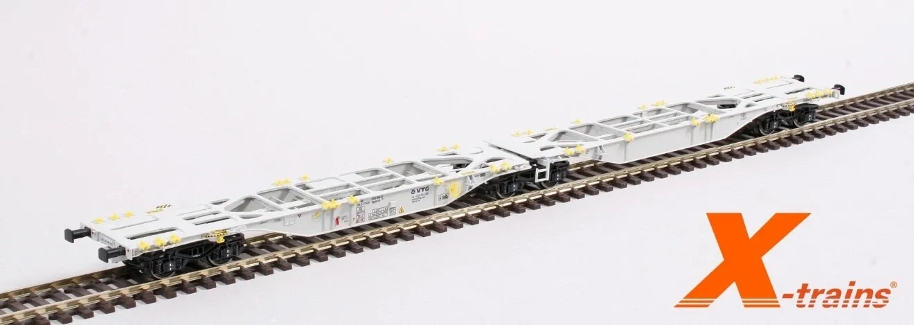 Wagon Sggmrss 90′ VTG 38 80 496 3 056-8 sans chargement / sans conteneur(s) X-Trains 2390003