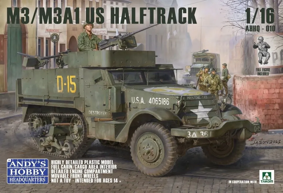[AHHQ-010] M3 / M3A1 US Halftrack 2in1 échelle 1/16 Andy’s Hobby Headquarters AHHQ-010