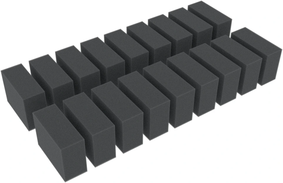 [Feldherr  HS040A002] 18 entretoises - blocs en mousse  pour échelle H0 - échelle 00 55 mm x 40 mm x 20 mm HS040A002