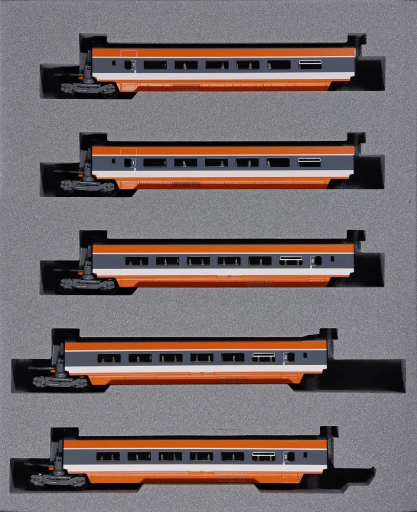 Set complémentaire 5 éléments TGV Sud-Est orange origine N°84  Kato 10-2084 échelle  N  SNCF  Ep IV  Analogique  2R
