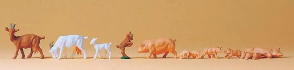 [PREISER 14162] Chèvres et porcs HO 1/87 PREISER 14162