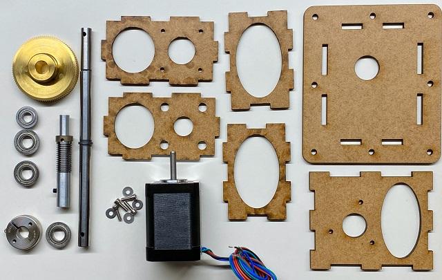 Kit universel de motorisation avec  moteur pas à pas et mécanisme pour pont  tournant échelle 0/1 RMA 199030