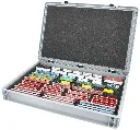 Bac Euro avec mousse protectrice - 10 compartiments de 560 mm de long pour l'échelle N - pour trains miniatures, locomotives et véhicules Feldherr EB71Set