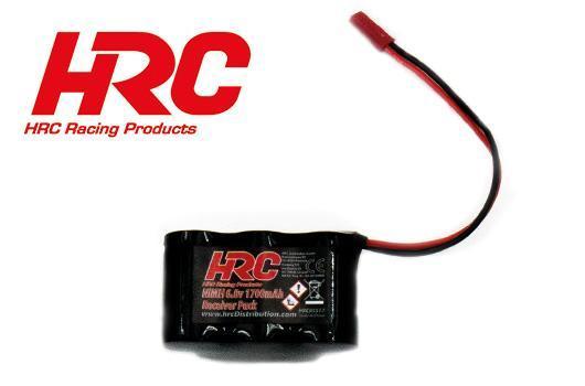 [HRC05517HB] Accu - 5 Eléments - Accu récepteur - NiMH - 6V 1700mAh - pyramide - prise BEC 50x30x30mm HRC Racing - HRC05517HB