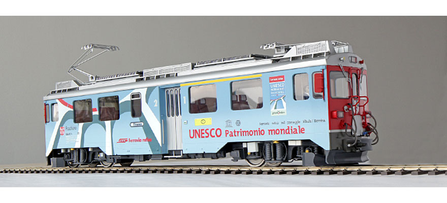 [30393] Locomotive électrique Pullman IIm RhB ABe 4/4 III n° 51 Poschiavo Unceso patrimoine mondial ép. VI état réel vers 2006 LokSound Panto ESU  30393    