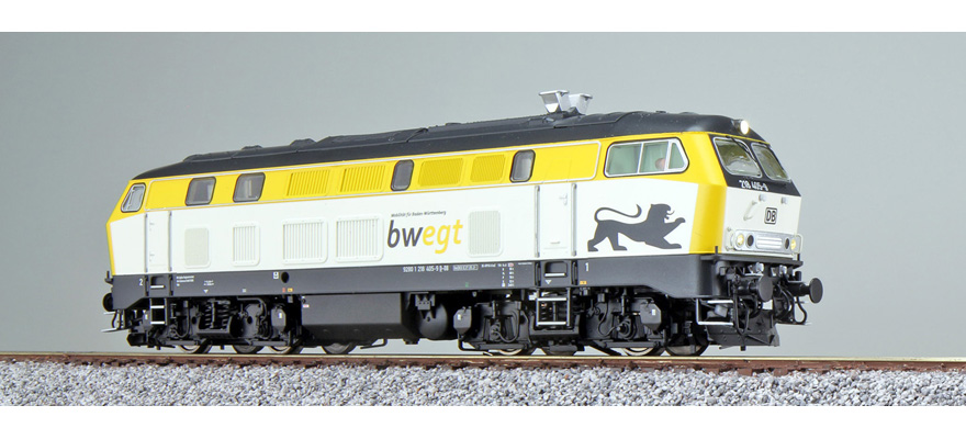 Locomotive diesel H0 BR 218 218 405 Bwegt blanche/grise Ep VI état réel vers 2021 son+fumée DC/AC ESU  31016    