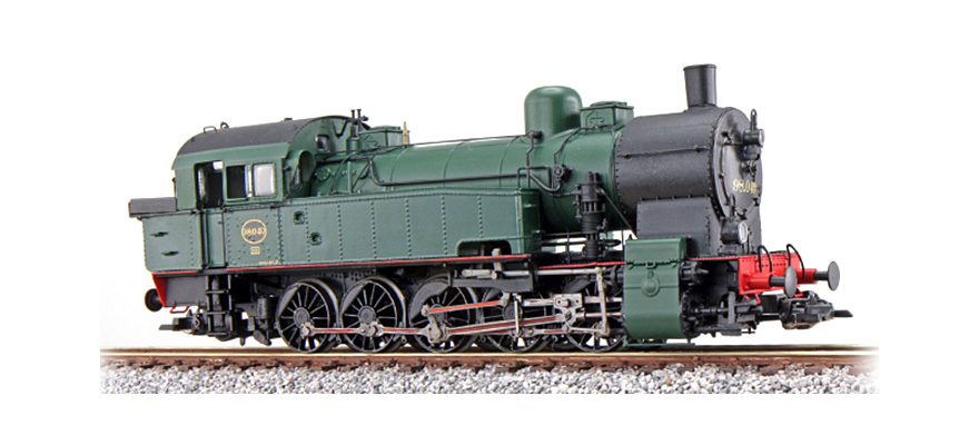 Locomotive à vapeur H0 T16.1 98 040 SNCB Ep III noir-vert état réel vers 1954 LokSound générateur de fumée attelage de manœuvre DC/AC ESU  31296    