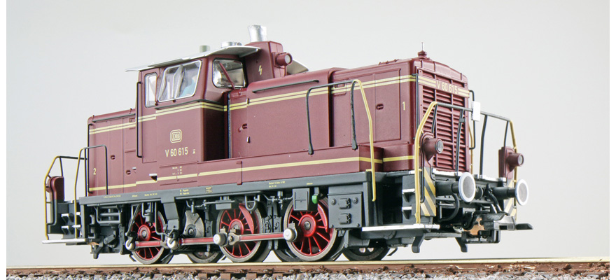 Locomotive diesel H0 BR V60 V60 615 vieux rouge EP III état réel vers 1963 LokSound générateur de fumée accouplement de manœuvre DC/AC ESU  31415    