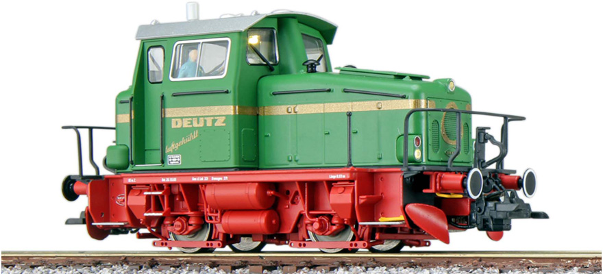 Locomotive diesel H0 KG275 Deutz Werkslok verte Ep III état réel vers 1965 LokSound générateur de fumée accouplement de manœuvre DC/AC ESU  31445    
