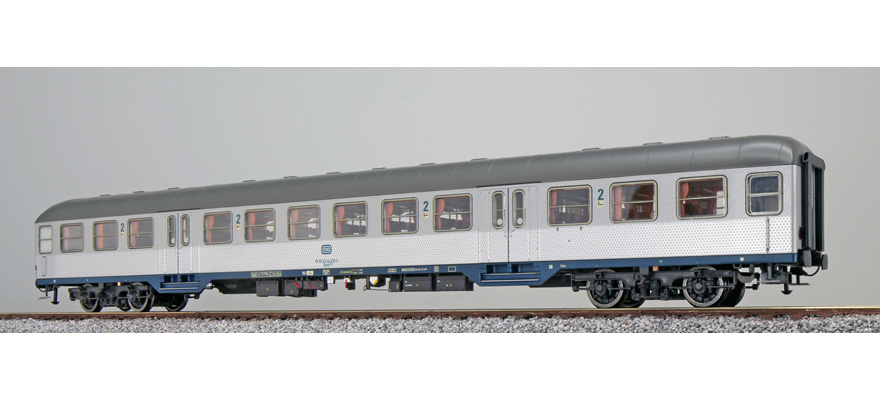 Wagon n H0 Bnrz 725 22-34 078-2 2. cl DB ép. IV argenté œil de paon cadre bleu océan toit gris umbra DC ESU  36484    