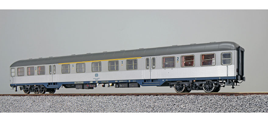 Wagon n H0 ABnrzb 704 31-34 057-5 1ère/2ème classe DB ép. IV argenté œil de paon cadre bleu océan toit gris umbra DC ESU  36485    
