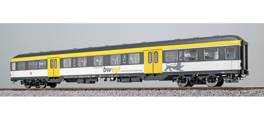 n-Wagen H0 AB nrz 418.4 31-34 074-0 1./2. Kl DB Ep. VI lichtgrau/gelb/grau DC ESU  36512    