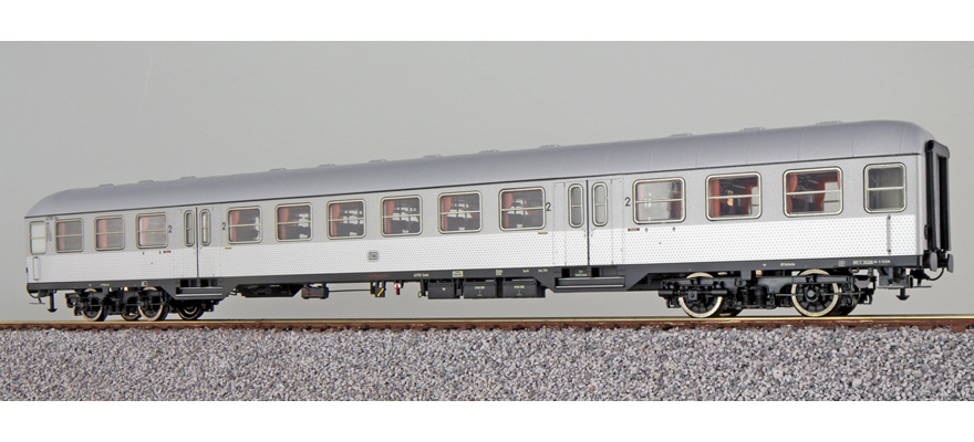 n-Wagon H0 B4nb-59 42725 Esn 2. cl DB ép. III argenté œil de paon cadre noir toit argenté DC ESU  36518    