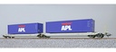 Taschenwagen H0 Sdggmrs 37 84 499 3 232-6 NL-AAEC Ep. VI Container APHU 689909 + APHU 690465 DC ESU  36544    