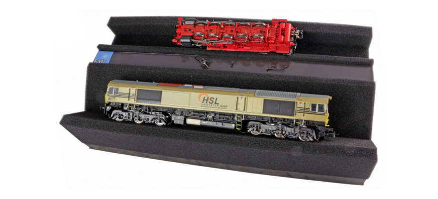 Couchette de locomotive couchette d'entretien 33cm en mousse spéciale pour N TT et H0 avec bande magnétique pour fixation de petites pièces juxtaposable ESU  41010    