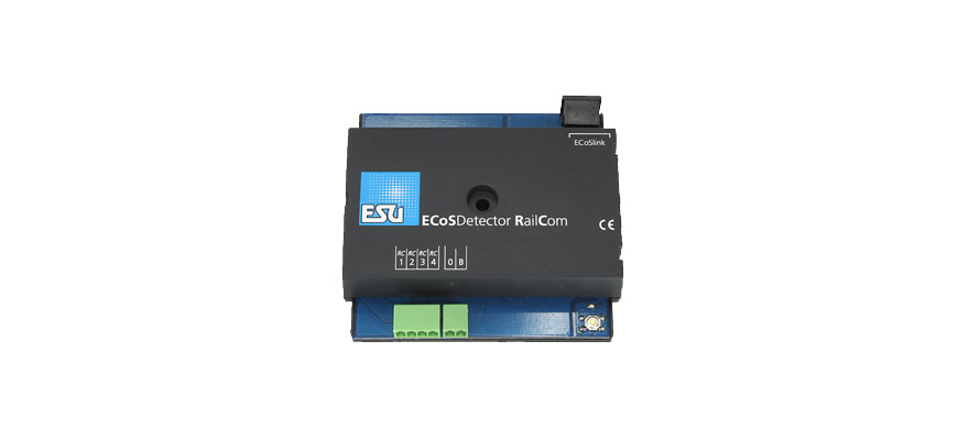 Module de rétroaction ECoSDetector RC 4 entrées RailCom. Pour fonctionnement à 2 et 3 fils optocoupleur ESU  50098    
