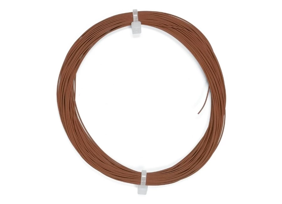 Câble très flexible diamètre 0.5mm AWG36 2A 10m d'enroulement couleur brun ESU  51948    