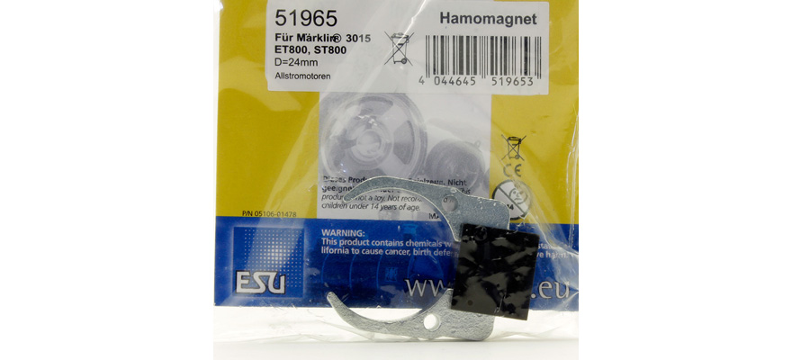 Aimant permanent pour moteurs à courant continu Märklin 3015 DT800 ST800 échelle 1 ESU  51965    