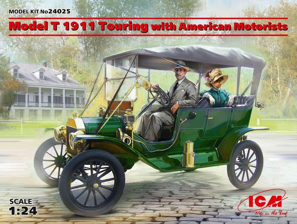 Model T 1911 Touring with American Motorists 1/24  ICM 24025