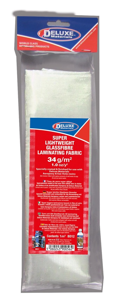 [Deluxe Materials  BD12] FIBREGLASS CLOTH 1OZ 1M2 BD12 Deluxe Matérials   