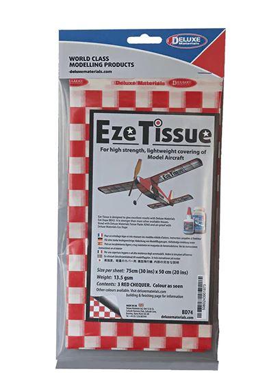 [Deluxe Materials  BD74] EZE TISSUE RED CHEQUER 3 SHEETS/PACK  BD74 Deluxe Matérials   