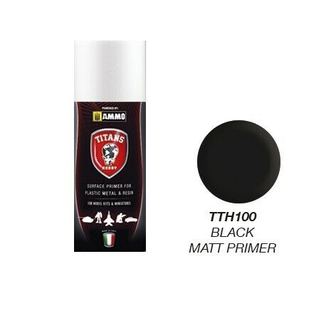 BLACK MATT PRIMER TTH100 TITAN HOBBY 