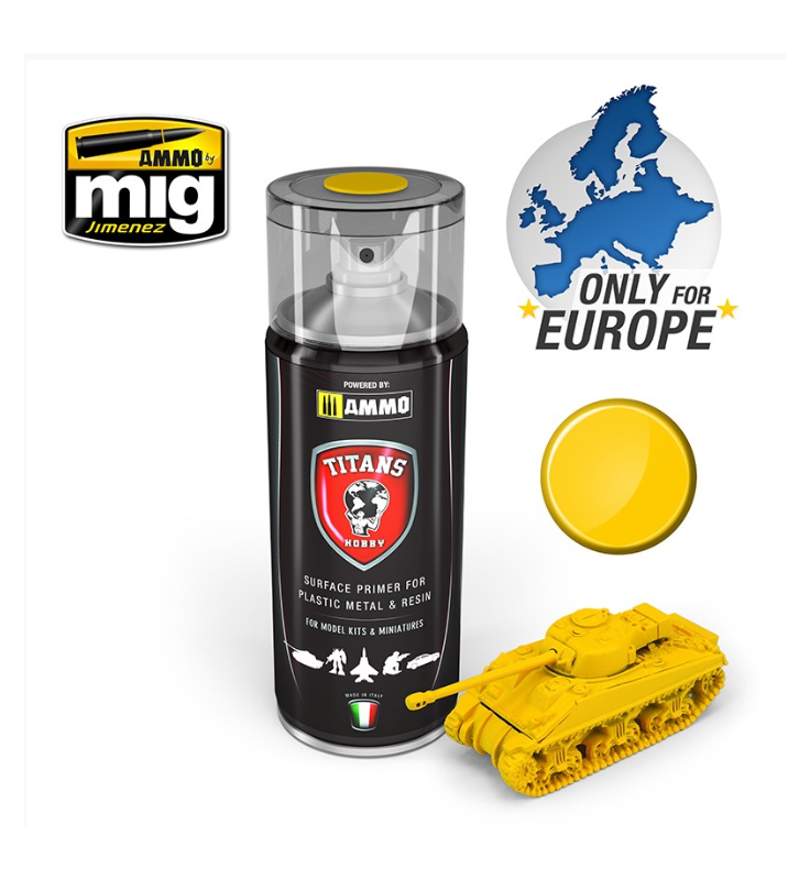 IMPERIAL YELLOW MATT PRIMER TTH104 TITAN HOBBY 