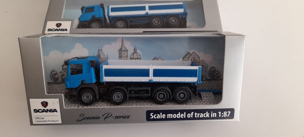 Scania P Camion à benne basculante bleu -blanc Olm Design OLM-128-