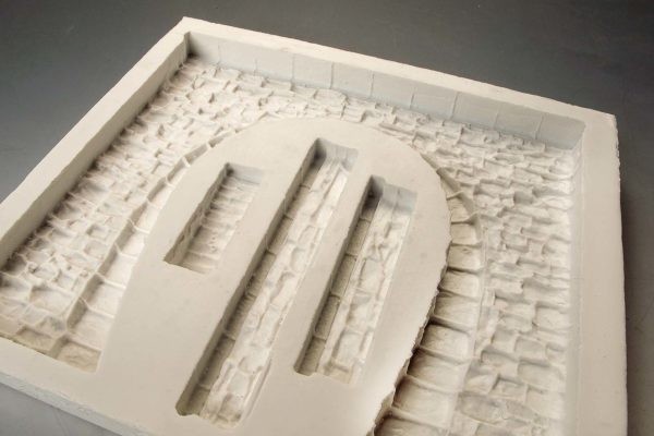 Spoerle 6304 -  Moule en silicone pour portail de tunnel à voie unique pour ligne de contact aérienne, pierre de carrière grossière comme 6013