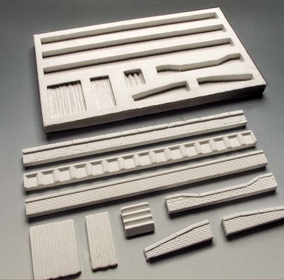 Spoerle 2218 -  Moule en silicone pour 3 bords de quai bas différents (hauteur env. 10 mm) et accessoires