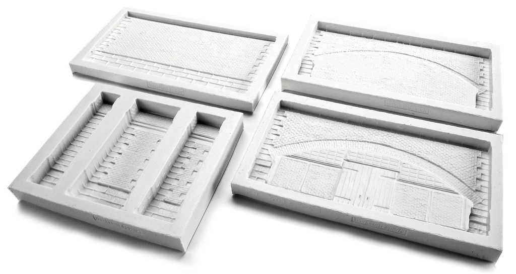 Spoerle 4000 - jeu de moules en silicone Bilk - Bahnuber StraÃŸe hauteur 72 mm, comprenant 4 moules