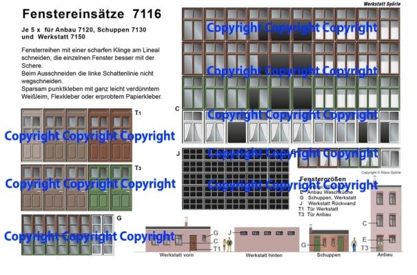 Spoerle 7116 - Inserts de fenÃªtre 5par annepare, hangar, atelier - DIN A5