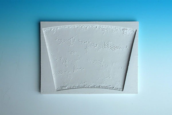 Spoerle 1033 -  route goudronnÃ©e courbÃ©e avec zones endommagÃ©es et fissures, rayon du centre env. 250 mm