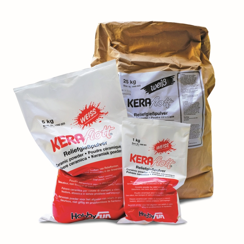 Spoerle 0225 - Keraflott matériau de moulage  25 kg couleur blanc Hobbyfun 1000025
