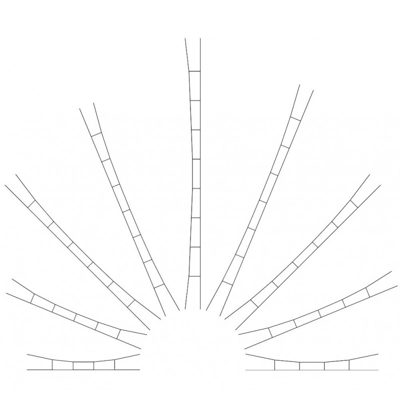 Viessmann 4150 H0 Uni.Fahrdr.140-160 mm,5St.