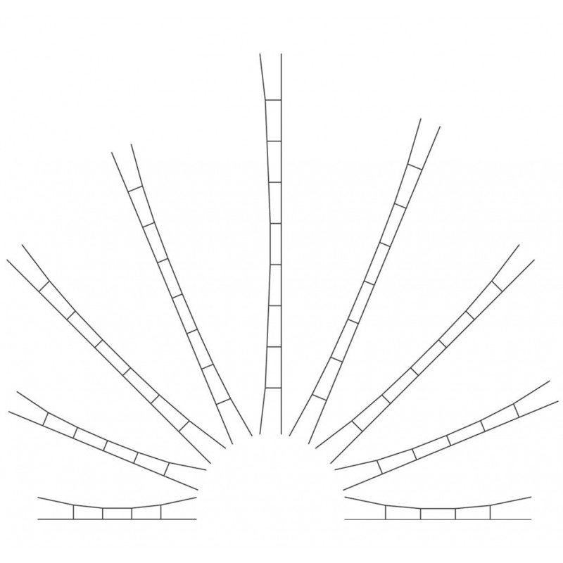 Viessmann 4155 H0 Uni.Fahrdr.270-300 mm,3St.