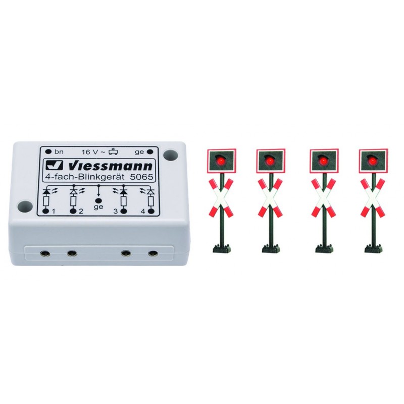 Viessmann 5835 H0 Andreaskreuze,4 St.+Blinke
