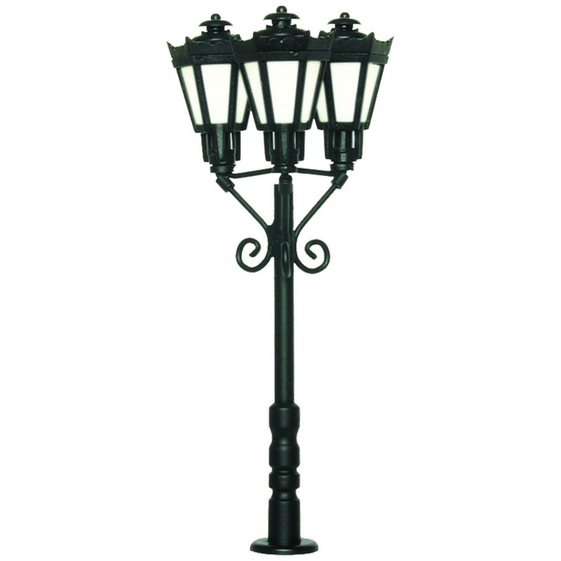 Viessmann 6077 H0 Parklaterne, dreifl.,schw.