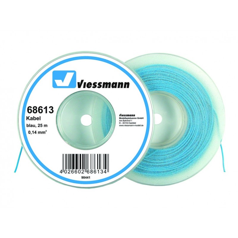Viessmann 68613 25 m Kabel, 0,14 mm²,bl.