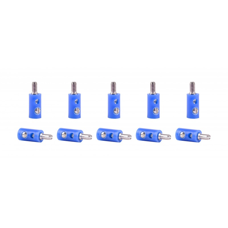 Viessmann 6874 Querlochstecker blau, 10 Stue