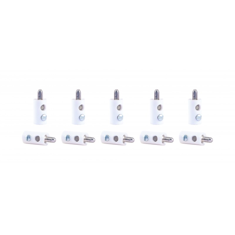Viessmann 6878 Querlochstecker weiß, 10 Stue