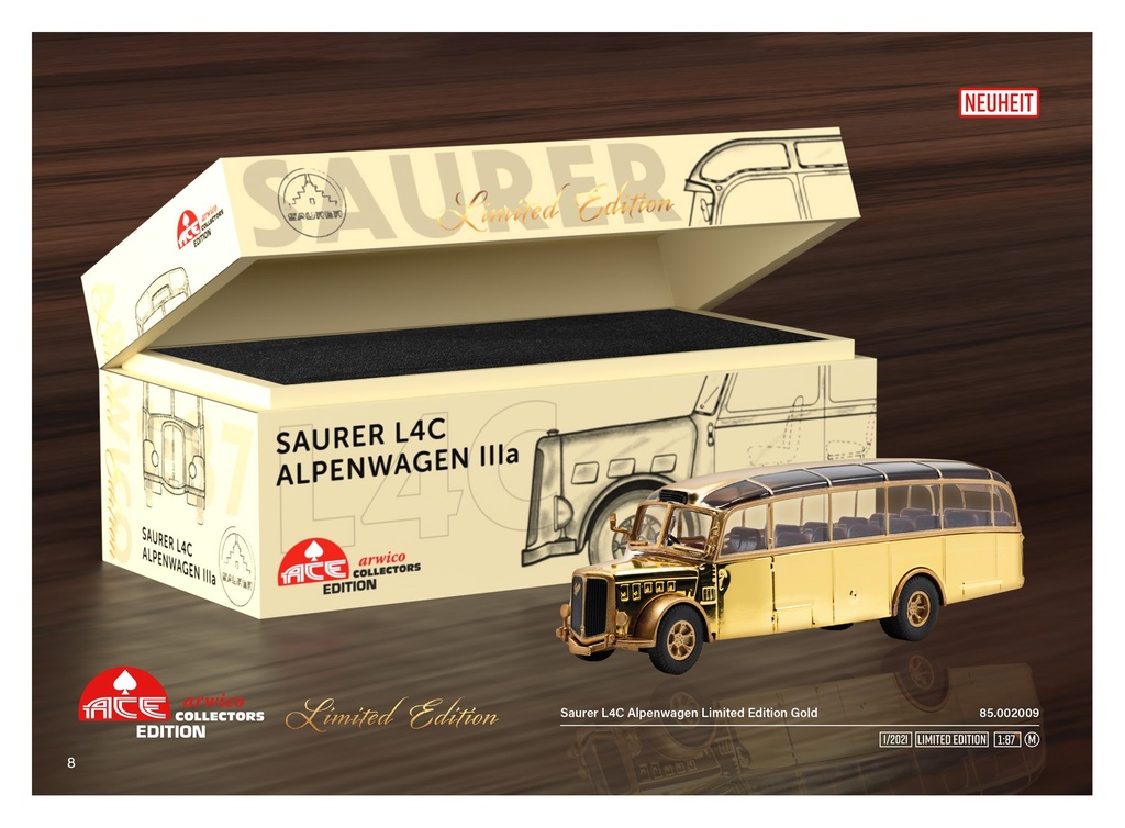 ACE  882009 1/87 Saurer Alpenwagen IIIa Gold Edition