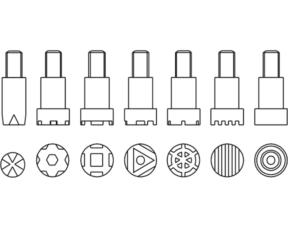DONAU 0269-60 - Set de poinçons à graver 7 pcs.  