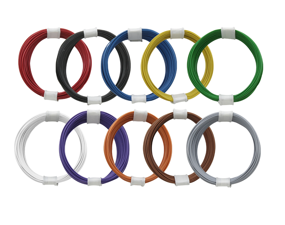 DONAU 110-MIX - Kit de fils de cuivre (0,04 mm²) 10 x 10 m - 10 couleurs  