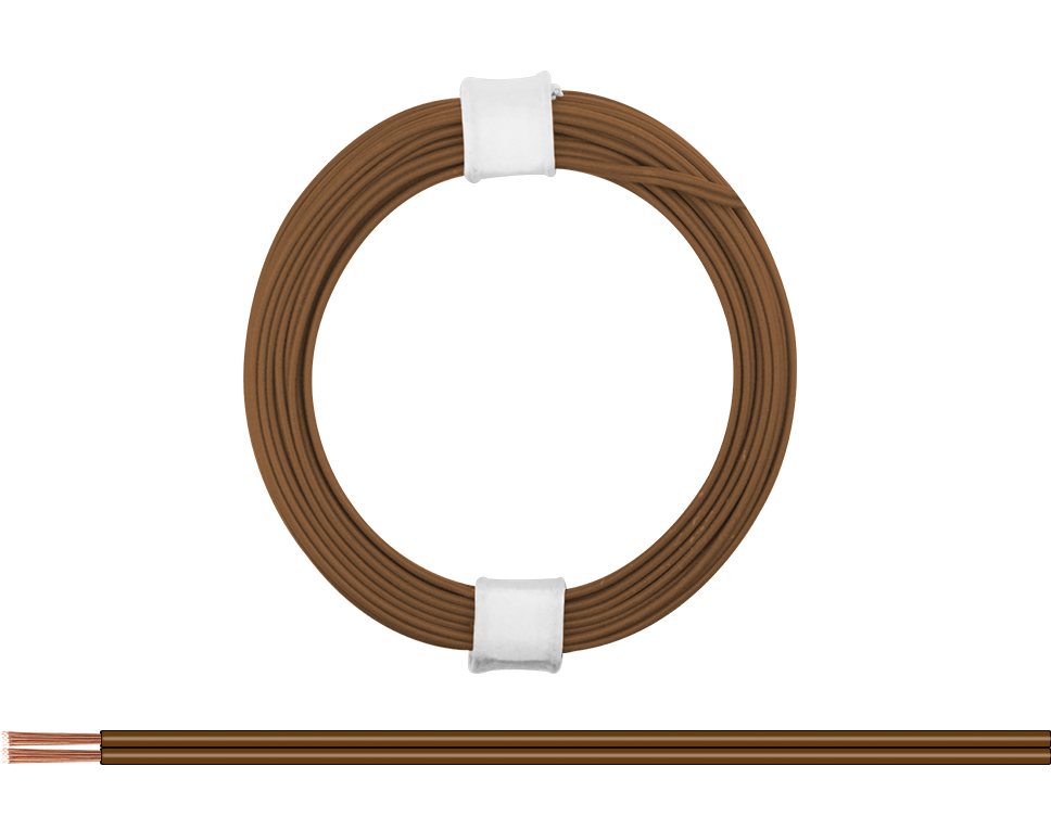 DONAU 114-88 - Toron jumelé 0,08 mm² / 5 m brun-brun  