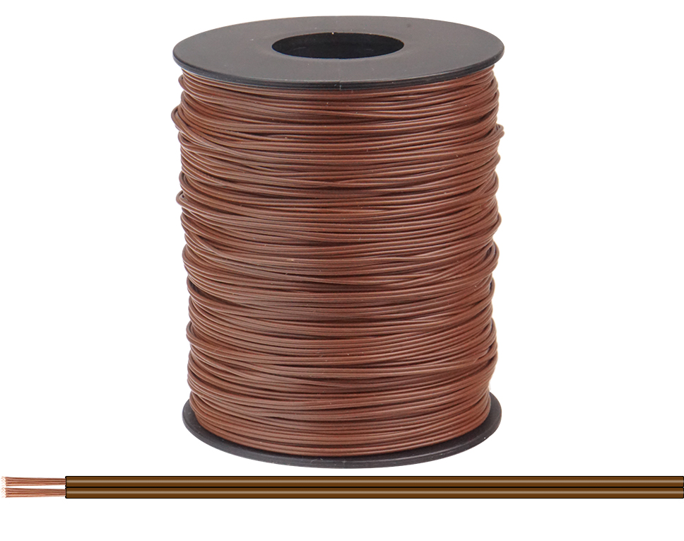 DONAU 114-88-100 - Toron jumelé 0,08 mm² / 100 m brun-brun  